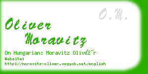 oliver moravitz business card